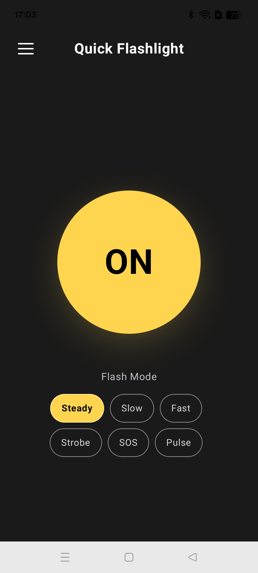Quick Flashlight Screenshot 1
